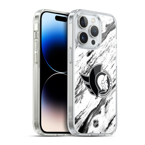 NHL Ottawa Senators Marble Soft Gel Case for Apple iPhone 14 Pro & MagSafe