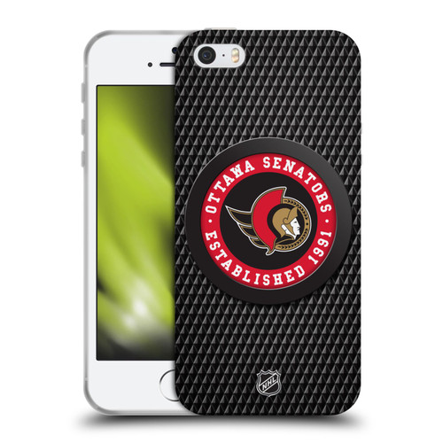 NHL Ottawa Senators Puck Texture Soft Gel Case for Apple iPhone 5 / 5s / iPhone SE 2016