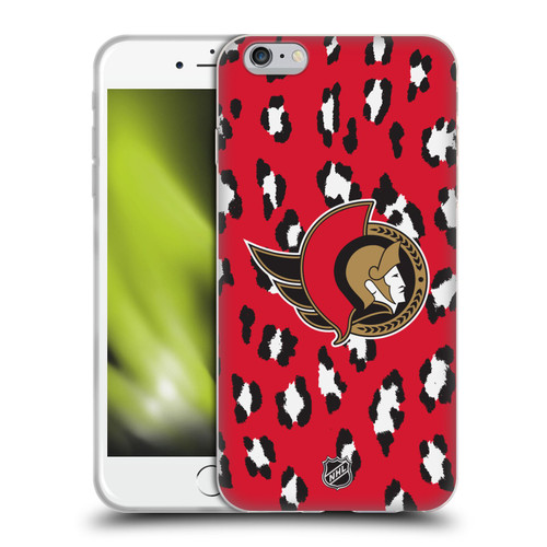 NHL Ottawa Senators Leopard Patten Soft Gel Case for Apple iPhone 6 Plus / iPhone 6s Plus