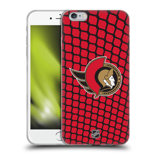 NHL Ottawa Senators Net Pattern Soft Gel Case for Apple iPhone 6 Plus / iPhone 6s Plus