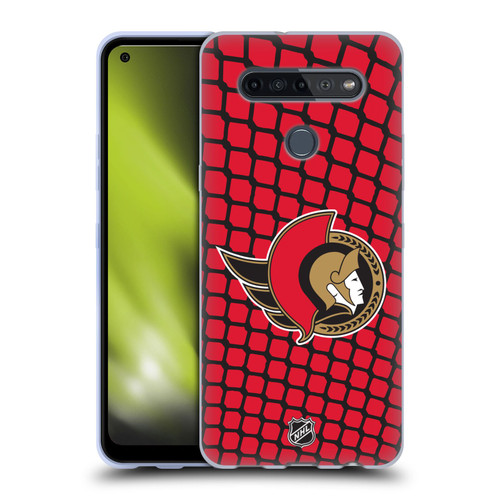 NHL Ottawa Senators Net Pattern Soft Gel Case for LG K51S