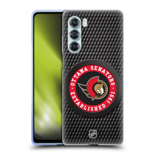 NHL Ottawa Senators Puck Texture Soft Gel Case for Motorola Edge S30 / Moto G200 5G