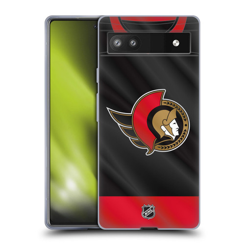 NHL Ottawa Senators Jersey Soft Gel Case for Google Pixel 6a