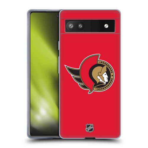 NHL Ottawa Senators Plain Soft Gel Case for Google Pixel 6a