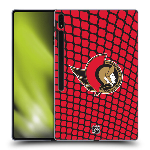 NHL Ottawa Senators Net Pattern Soft Gel Case for Samsung Galaxy Tab S8 Ultra