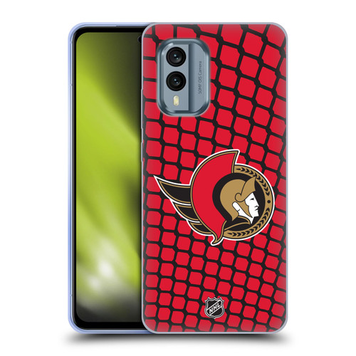 NHL Ottawa Senators Net Pattern Soft Gel Case for Nokia X30