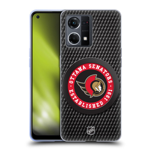 NHL Ottawa Senators Puck Texture Soft Gel Case for OPPO Reno8 4G