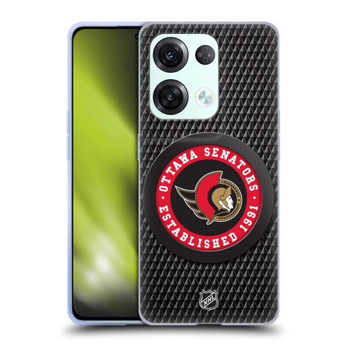 NHL Ottawa Senators Puck Texture Soft Gel Case for OPPO Reno8 Pro