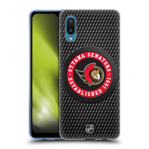 NHL Ottawa Senators Puck Texture Soft Gel Case for Samsung Galaxy A02/M02 (2021)