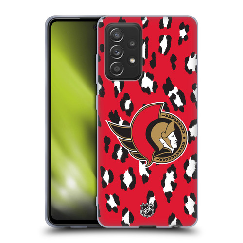 NHL Ottawa Senators Leopard Patten Soft Gel Case for Samsung Galaxy A52 / A52s / 5G (2021)