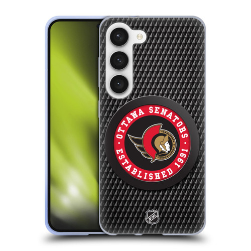 NHL Ottawa Senators Puck Texture Soft Gel Case for Samsung Galaxy S23 5G