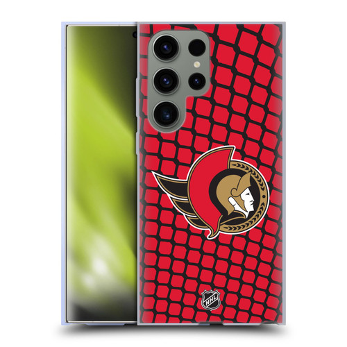 NHL Ottawa Senators Net Pattern Soft Gel Case for Samsung Galaxy S23 Ultra 5G