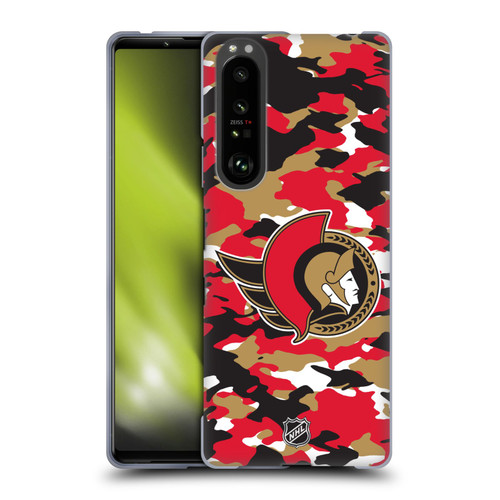 NHL Ottawa Senators Camouflage Soft Gel Case for Sony Xperia 1 III