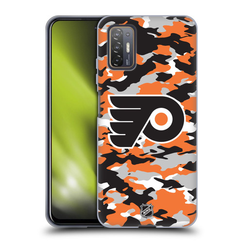 NHL Philadelphia Flyers Camouflage Soft Gel Case for HTC Desire 21 Pro 5G