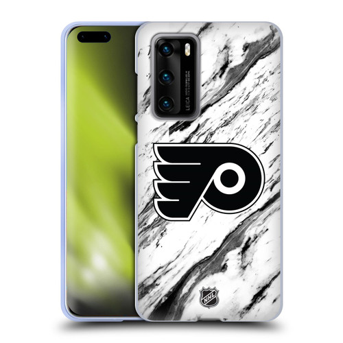 NHL Philadelphia Flyers Marble Soft Gel Case for Huawei P40 5G