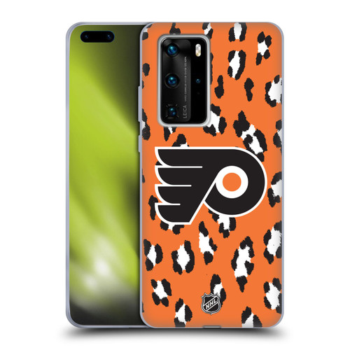 NHL Philadelphia Flyers Leopard Patten Soft Gel Case for Huawei P40 Pro / P40 Pro Plus 5G
