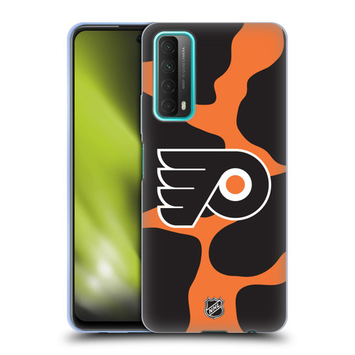 NHL Philadelphia Flyers Cow Pattern Soft Gel Case for Huawei P Smart (2021)