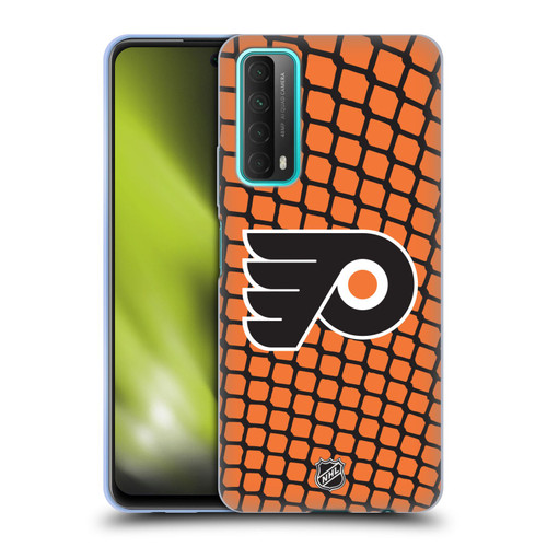 NHL Philadelphia Flyers Net Pattern Soft Gel Case for Huawei P Smart (2021)