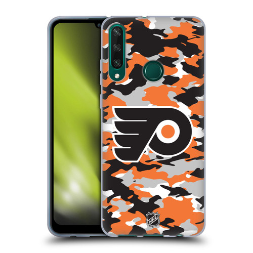NHL Philadelphia Flyers Camouflage Soft Gel Case for Huawei Y6p