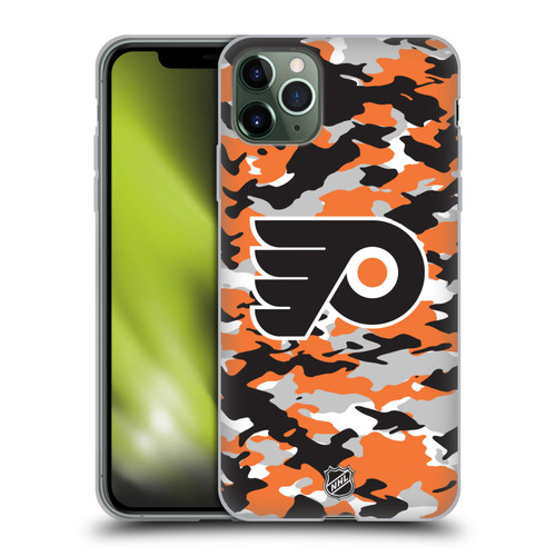 NHL Philadelphia Flyers Camouflage Soft Gel Case for Apple iPhone 11 Pro Max