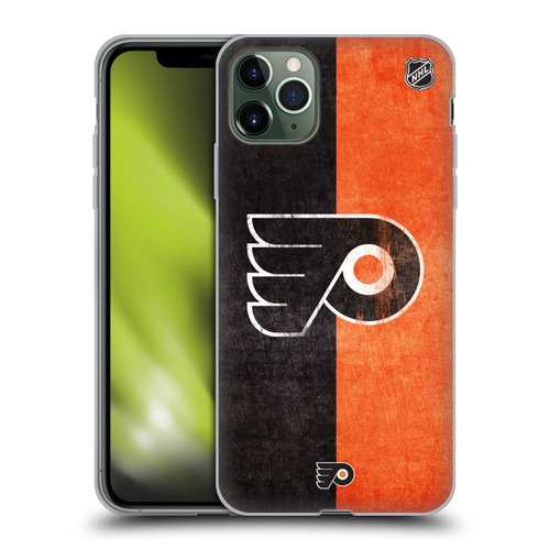 NHL Philadelphia Flyers Half Distressed Soft Gel Case for Apple iPhone 11 Pro Max
