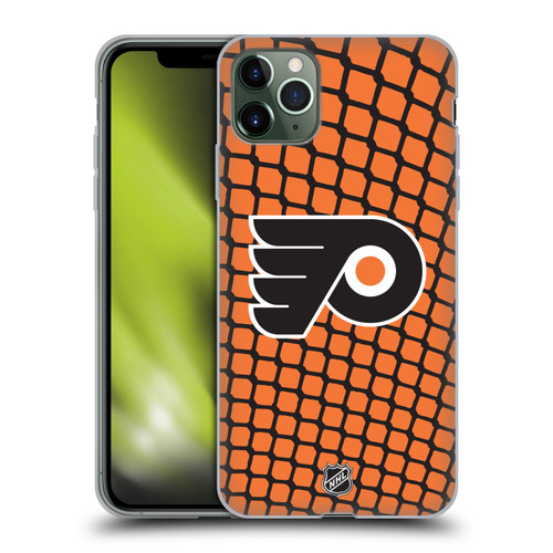 NHL Philadelphia Flyers Net Pattern Soft Gel Case for Apple iPhone 11 Pro Max