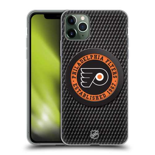 NHL Philadelphia Flyers Puck Texture Soft Gel Case for Apple iPhone 11 Pro Max