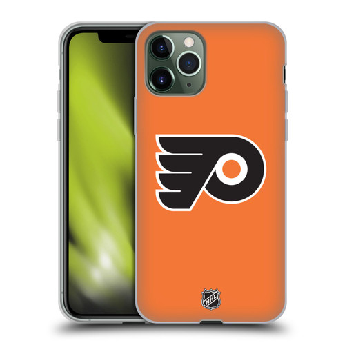 NHL Philadelphia Flyers Plain Soft Gel Case for Apple iPhone 11 Pro