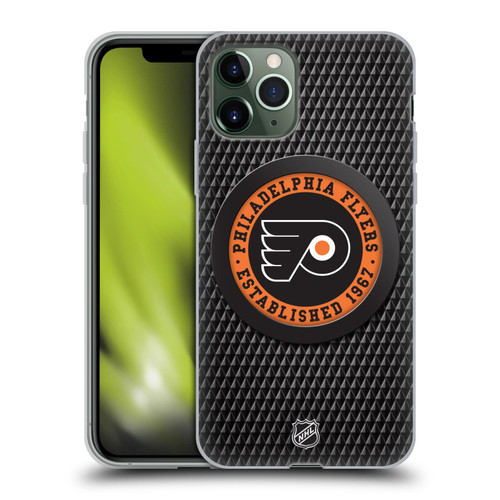 NHL Philadelphia Flyers Puck Texture Soft Gel Case for Apple iPhone 11 Pro
