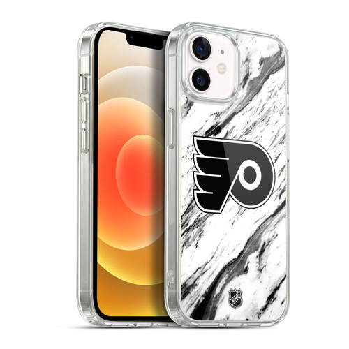 NHL Philadelphia Flyers Marble Soft Gel Case for Apple iPhone 12 / iPhone 12 Pro & MagSafe