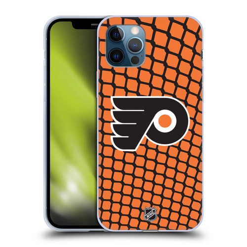 NHL Philadelphia Flyers Net Pattern Soft Gel Case for Apple iPhone 12 / iPhone 12 Pro