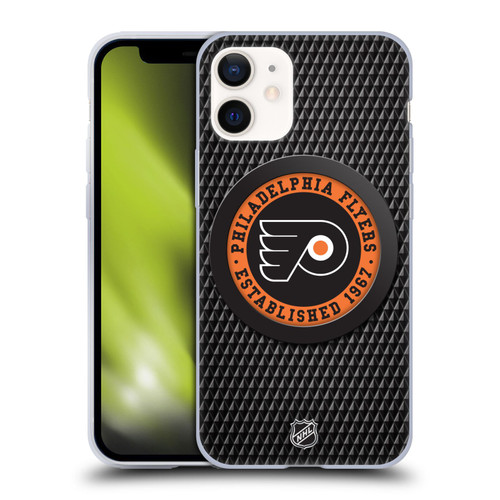 NHL Philadelphia Flyers Puck Texture Soft Gel Case for Apple iPhone 12 Mini