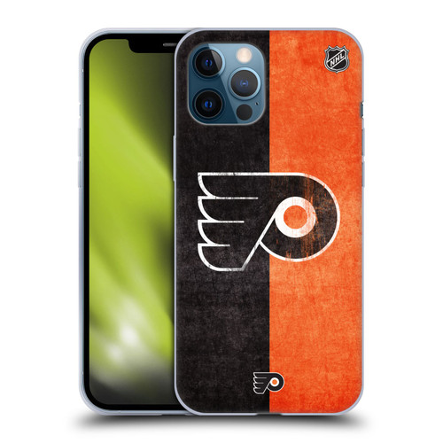 NHL Philadelphia Flyers Half Distressed Soft Gel Case for Apple iPhone 12 Pro Max