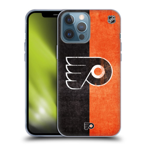 NHL Philadelphia Flyers Half Distressed Soft Gel Case for Apple iPhone 13 Pro Max