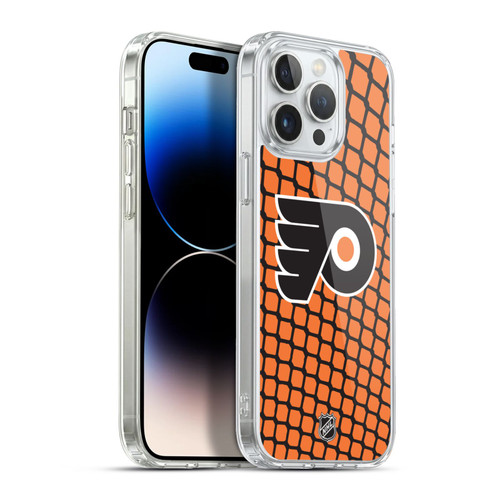 NHL Philadelphia Flyers Net Pattern Soft Gel Case for Apple iPhone 13 Pro Max & MagSafe