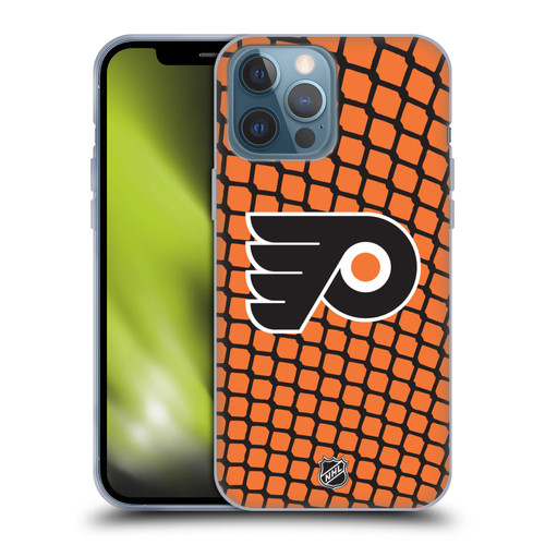 NHL Philadelphia Flyers Net Pattern Soft Gel Case for Apple iPhone 13 Pro Max