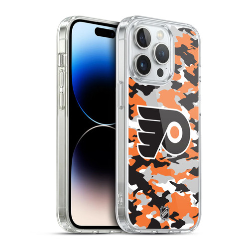 NHL Philadelphia Flyers Camouflage Soft Gel Case for Apple iPhone 13 Pro & MagSafe