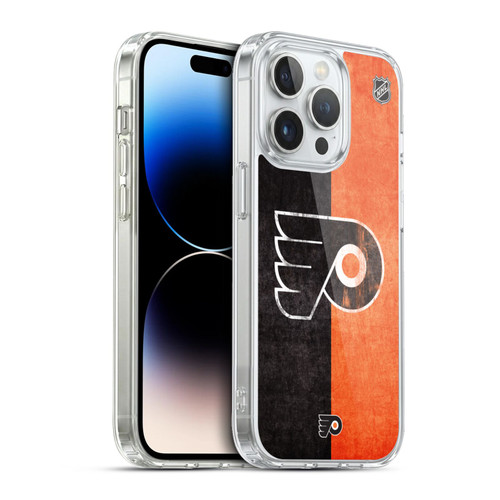 NHL Philadelphia Flyers Half Distressed Soft Gel Case for Apple iPhone 13 Pro & MagSafe