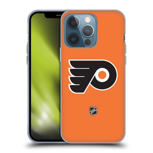 NHL Philadelphia Flyers Plain Soft Gel Case for Apple iPhone 13 Pro