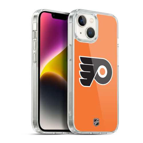 NHL Philadelphia Flyers Plain Soft Gel Case for Apple iPhone 14