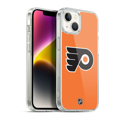 NHL Philadelphia Flyers Plain Soft Gel Case for Apple iPhone 14 Plus & MagSafe