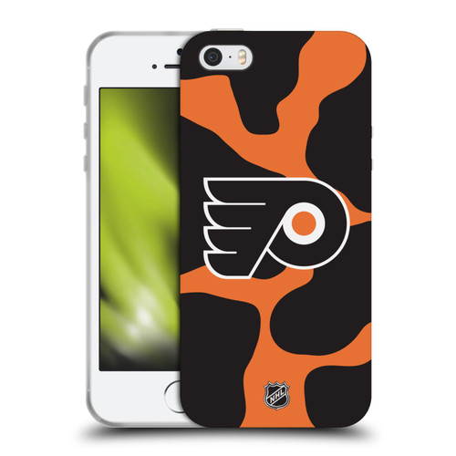 NHL Philadelphia Flyers Cow Pattern Soft Gel Case for Apple iPhone 5 / 5s / iPhone SE 2016