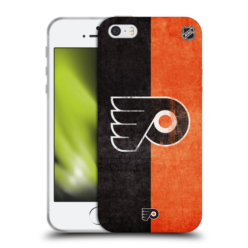 NHL Philadelphia Flyers Half Distressed Soft Gel Case for Apple iPhone 5 / 5s / iPhone SE 2016