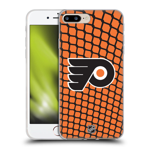 NHL Philadelphia Flyers Net Pattern Soft Gel Case for Apple iPhone 7 Plus / iPhone 8 Plus