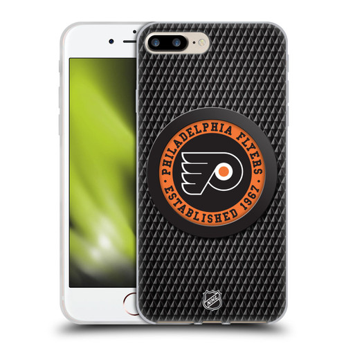 NHL Philadelphia Flyers Puck Texture Soft Gel Case for Apple iPhone 7 Plus / iPhone 8 Plus