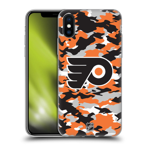 NHL Philadelphia Flyers Camouflage Soft Gel Case for Apple iPhone X / iPhone XS