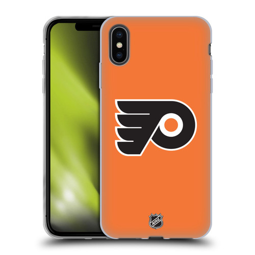 NHL Philadelphia Flyers Plain Soft Gel Case for Apple iPhone XS Max