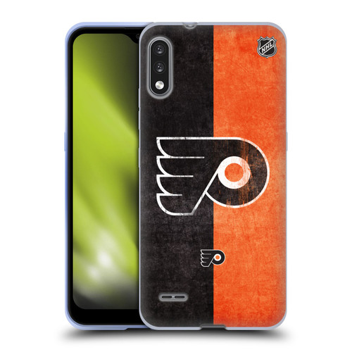 NHL Philadelphia Flyers Half Distressed Soft Gel Case for LG K22
