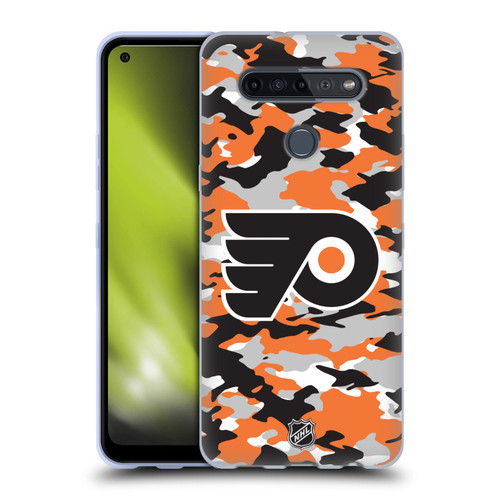 NHL Philadelphia Flyers Camouflage Soft Gel Case for LG K51S