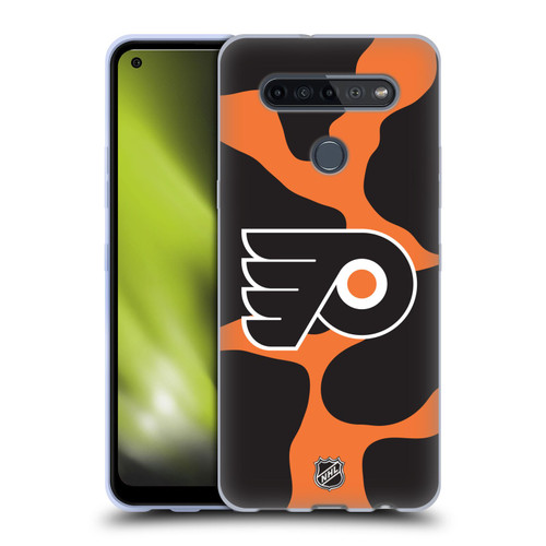 NHL Philadelphia Flyers Cow Pattern Soft Gel Case for LG K51S